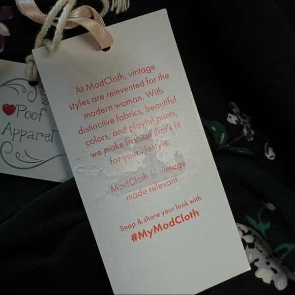 NWT MODCLOTH Floral 70s Tie Waist Button Front High Rise‎ Wide Leg Jumpsuit XXS - Picture 7 of 9